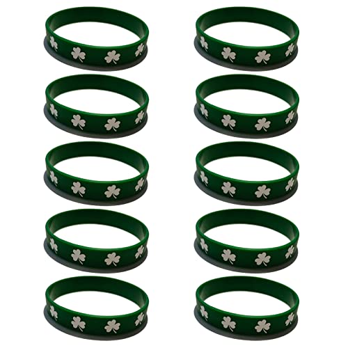 Patrick's Day Silikon-Armband, Handarmbänder, Geschenkzubehör für Zuhause, Schlafzimmer, Raumdekoration, Patrick's Day-Dekorationen, 10 Stück Patrick's Day Silikon-Armband, Handarmbänder, Geschenkzubehör für Zuhause, Schlafzimmer, Raumdekoration, Patrick's Day-Dekorationen, 10 Stück von X-Institute