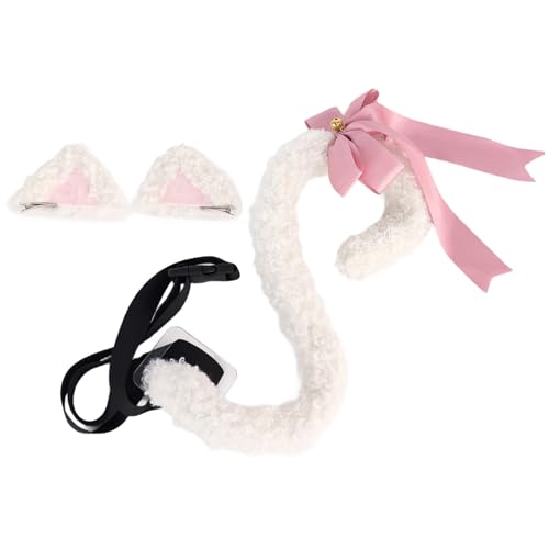 Plüschschwanz und Ohren, Kunstfell, Tier-Füchse, Wolfskatzen-Kostüm, Unisex, Kinder, Erwachsene, Party, Halloween, Kostüm, Cosp, Tierohren, Haarspange mit Schwanz von X-Institute