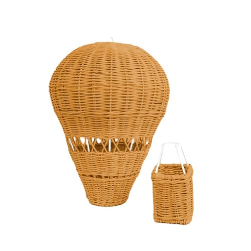 Rattan-Ballon-Ornament, Mini-Korb-Anhänger für Geburtstags- und Abschlussfeiern, handgefertigt, perfekt für Zuhause, Büro, Heißluftballon-Ornament-Set Rattan-Ballon-Ornament, Mini-Korb-Anhänger für Geburtstags- und Abschlussfeiern, handgefertigt, perfekt für Zuhause, Büro, Heißluftballon-Ornament-Set von X-Institute