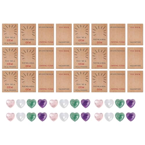 Valentinstagsgeschenk für Kinder, 24 Stück Valentinsgrußkarten in Herzform, Kristall, Valentinstagsgeschenk, für Jungen und Mädchen, Kleinkinder, Grußkarten-Display Valentinstagsgeschenk für Kinder, 24 Stück Valentinsgrußkarten in Herzform, Kristall, Valentinstagsgeschenk, für Jungen und Mädchen, Kleinkinder, Grußkarten-Display von X-Institute