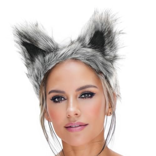 X-Institute Kunstpelze Wolf Füchse Ohren Stirnband Tierohren Haarreifen Kopfbedeckung Halloween Weihnachten Party Cosplay Kostüm Kopfbedeckung Halloween Cosplay Kostüm Zubehör X-Institute Kunstpelze Wolf Füchse Ohren Stirnband Tierohren Haarreifen Kopfbedeckung Halloween Weihnachten Party Cosplay Kostüm Kopfbedeckung Halloween Cosplay Kostüm Zubehör von X-Institute