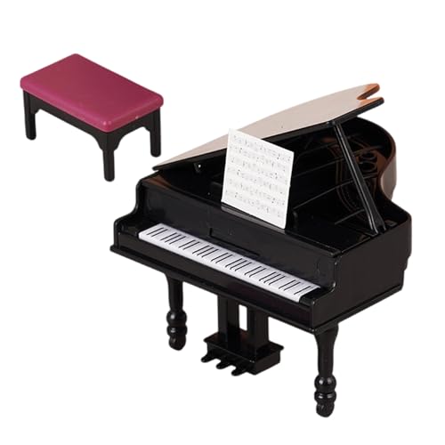 X-Institute Puppenhäuser Klavier und Hocker Set Zubehör für Garten Büro Display Musikinstrument Party Dekorationen X-Institute Puppenhäuser Klavier und Hocker Set Zubehör für Garten Büro Display Musikinstrument Party Dekorationen von X-Institute