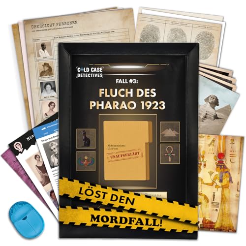 X-SCAPE Cold Case Detectives - EIN Escape Room Spiel für Zuhause - Fall 3 Fluch des Pharao 1923 - Realistische Kriminalfälle lösen ab 14 Jahren - Krimispiele für Erwachsene für 1-6 Personen von X-SCAPE