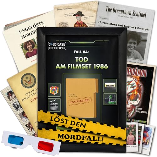 X-SCAPE Cold Case Detectives - EIN Escape Room Spiel für Zuhause - Fall 4 Tod am Filmset 1986 - Realistische Kriminalfälle lösen ab 14 Jahren - Krimispiele für Erwachsene für 1-6 Personen von X-SCAPE