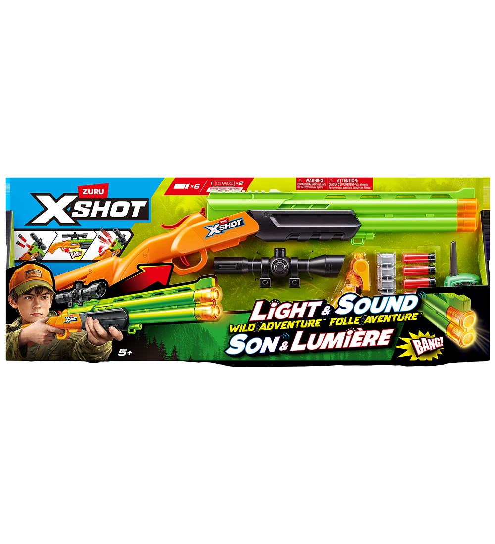 X-Shot Spielzeugpistole m. Licht/Sound - Wild Adventure - X-SHOT - One Size - Spielzeug X-Shot Spielzeugpistole m. Licht/Sound - Wild Adventure - X-SHOT - One Size - Spielzeug von X-SHOT