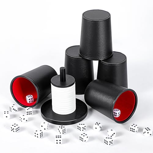 X SIM FITNESSX Schocken + Würfelbecher Set, 5 Würfel mit Becher + 25 Punktwürfeln + Schockbesteck Holz für Jule Meiern Maxen Mörkeln (schwarz rot X SIM FITNESSX Schocken + Würfelbecher Set, 5 Würfel mit Becher + 25 Punktwürfeln + Schockbesteck Holz für Jule Meiern Maxen Mörkeln (schwarz rot von X SIM FITNESSX
