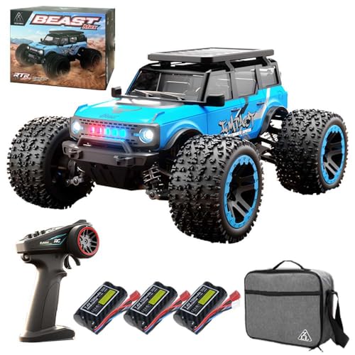X-Verse SG201MAX Ferngesteuertes Auto, 1:20 55KM/H RC Autos Bürstenlose, 4WD All Terrain Offroad RC Truggy RC Truck Crawler für Erwachsene Kinder, 3 Batterien von X-Verse