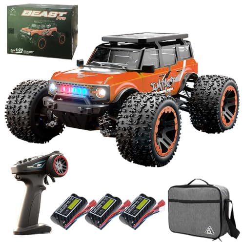 X-Verse SG201PRO Ferngesteuertes Auto, 1:20 55KM/H RC Autos Kohlebürste Motor, 4WD All Terrain Offroad RC Truggy RC Truck Crawler für Erwachsene Kinder, 3 Batterien X-Verse SG201PRO Ferngesteuertes Auto, 1:20 55KM/H RC Autos Kohlebürste Motor, 4WD All Terrain Offroad RC Truggy RC Truck Crawler für Erwachsene Kinder, 3 Batterien von X-Verse
