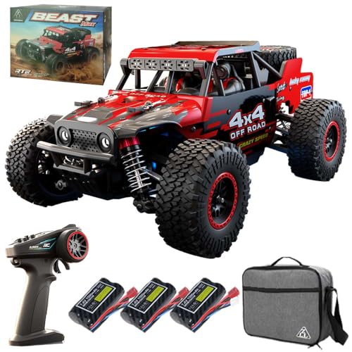 X-Verse SG202MAX Ferngesteuertes Auto, 1:20 55KM/H RC Autos Bürstenlose, 4WD All Terrain Offroad RC Truggy RC Truck Crawler für Erwachsene Kinder, 3 Batterien von X-Verse