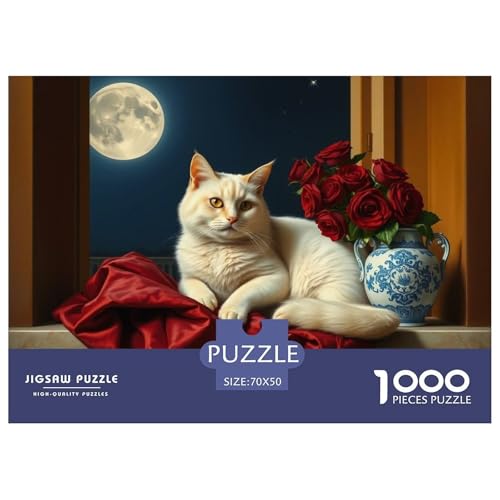 Britische Kurzhaare（5） 1000 Teile Anspruchsvoll Herausforderung Spielzeug Frauen Geschenke Für Männer Geschicklichkeitsspiel Für Die Ganze Familie Haustier Katze Buntes Legespiel70x50cm/1000pcs von XAEPANENW