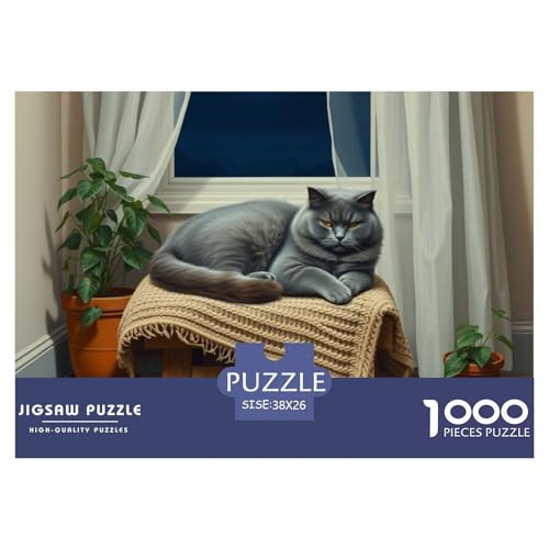 Britische Kurzhaare 1000 Teile EIN Herausforderndes Pädagogisches Spiel Frauen Geschenke Für Männer Geschicklichkeitsspiel Für Die Ganze Familie Haustier Katze Erwachsenen Ab 14 38x26cm/1000pcs Britische Kurzhaare 1000 Teile EIN Herausforderndes Pädagogisches Spiel Frauen Geschenke Für Männer Geschicklichkeitsspiel Für Die Ganze Familie Haustier Katze Erwachsenen Ab 14 38x26cm/1000pcs von XAEPANENW