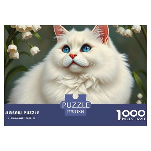 Norwegische Waldkatte 1000 Puzzle Anspruchsvoll Pädagogisches Spiel Impossible Game, Geschenk, Geschicklichkeitsspiel Für Die Ganze Familie Haustier Katze Erwachsenen Ab 14 38x26cm/1000pcs von XAEPANENW