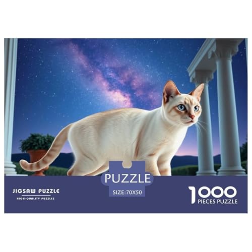 Orientalische Kurzhaare 1000 Puzzle Anspruchsvoll Herausforderung Spielzeug Impossible Game, Geschenk Geschicklichkeitsspiel Für Die Ganze Familie Haustier Katze Buntes Legespie 70x50cm/1000pcs Orientalische Kurzhaare 1000 Puzzle Anspruchsvoll Herausforderung Spielzeug Impossible Game, Geschenk Geschicklichkeitsspiel Für Die Ganze Familie Haustier Katze Buntes Legespie 70x50cm/1000pcs von XAEPANENW
