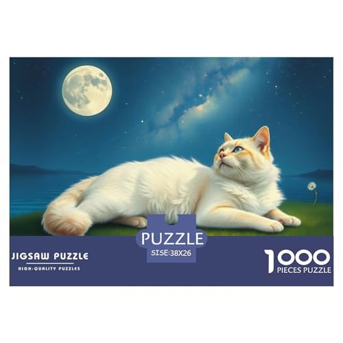 Persisch1000 Puzzle EIN Herausforderndes Spielzeug Farbenfrohes Geschicklichkeitsspiel Für Die Ganze Familie, Haustier Katze Buntes Legespiel 38x26cm/1000pcs von XAEPANENW