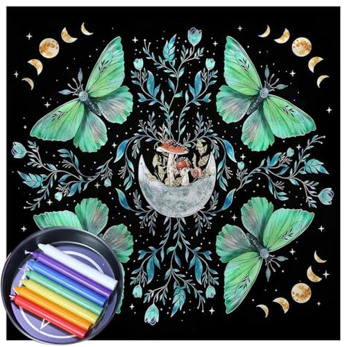 50 x 50/60 x 60/75 x 75 cm Tarot-Tischdecke, geometrische Wahrsagungen, Tischdecke, Brettspiel, Orakel, Kartenblock, Matte 50 x 50/60 x 60/75 x 75 cm Tarot-Tischdecke, geometrische Wahrsagungen, Tischdecke, Brettspiel, Orakel, Kartenblock, Matte von XAGMODSHN