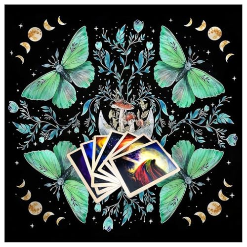 50 x 50/60 x 60/75 x 75 cm Tarot-Tischdecke, geometrische Wahrsagungen, Tischdecke, Brettspiel, Orakel, Kartenblock, Matte 50 x 50/60 x 60/75 x 75 cm Tarot-Tischdecke, geometrische Wahrsagungen, Tischdecke, Brettspiel, Orakel, Kartenblock, Matte von XAGMODSHN