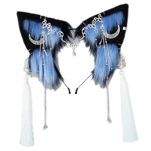 Anime-Haarreif für Mädchen, Plüsch-Ohr, Cosplay, antiker Kopfschmuck, Frauen-Kopfbedeckung von XAGMODSHN