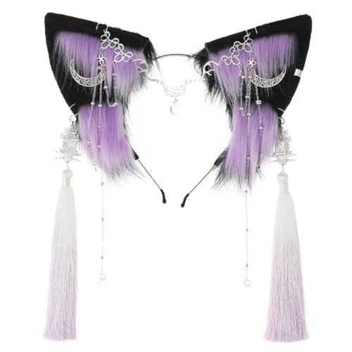 Anime-Haarreif für Mädchen, Plüsch-Ohr, Cosplay, antiker Kopfschmuck, Frauen-Kopfbedeckung von XAGMODSHN