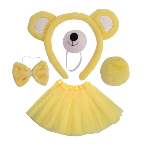 Bärenkostüm-Set, Bärenohren, Stirnbänder, Schwanz, Fliege, Nasen-Handschuh, Tier-Cosplay-Kostüme, Halloween, Weihnachten, Party, Kind Bärenkostüm-Set, Bärenohren, Stirnbänder, Schwanz, Fliege, Nasen-Handschuh, Tier-Cosplay-Kostüme, Halloween, Weihnachten, Party, Kind von XAGMODSHN