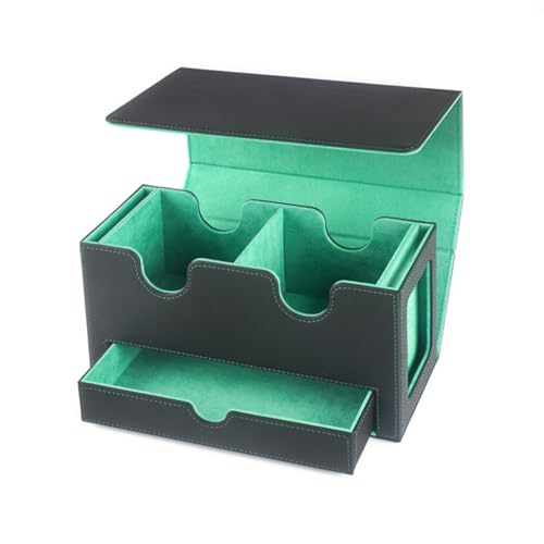 Card Deck Case Organizers PU Trading Card Deck Storage Box Gathering Card Container with Drawer for Game Card Storage von XAGMODSHN