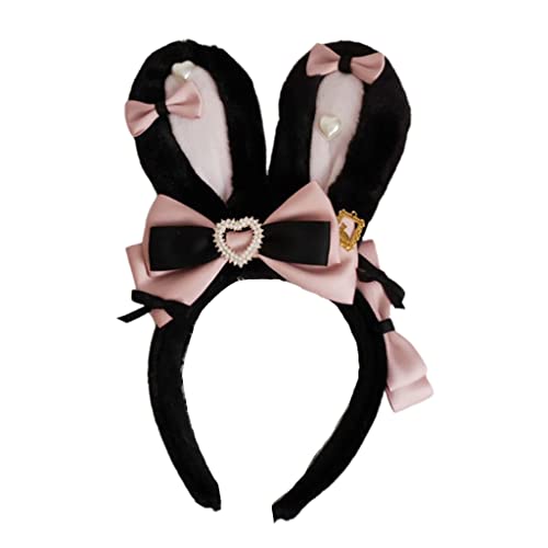 Cartoon Stirnband Ohrform Haarreifen Plüsch Kopfschmuck Haarband Bowknot Party Cosplay Kostüm Uni von XAGMODSHN