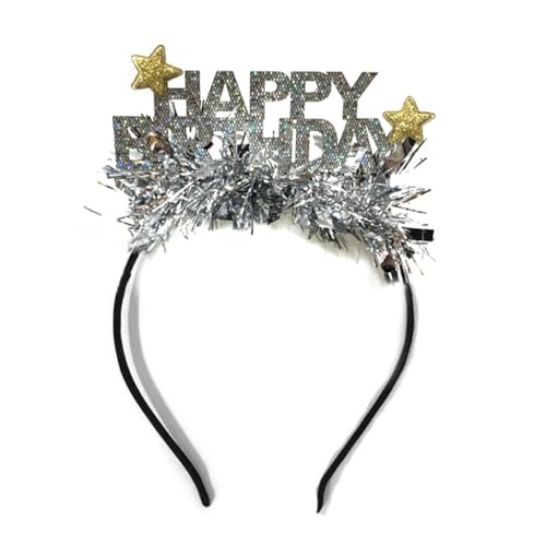 Celebration HAPPY BIRTHDAY Haarreif mit Lametta, Live-Übertragung, Haarhalter, Geburtstags-Kopfbedeckung für Erwachsene, Teenager, Uni Celebration HAPPY BIRTHDAY Haarreif mit Lametta, Live-Übertragung, Haarhalter, Geburtstags-Kopfbedeckung für Erwachsene, Teenager, Uni von XAGMODSHN