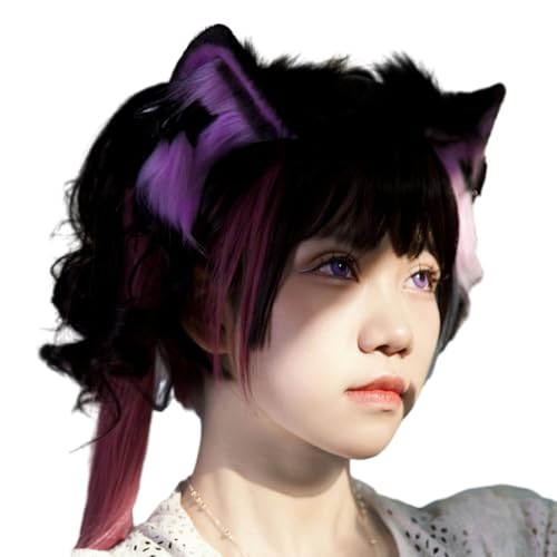 Cosplay-Katzenohren-Haarband mit Fledermausflügel, für Damen, Teenager, Haarreif für Film-Enthusiasten, Anime-Themen-Versammlungen, Haarband von XAGMODSHN