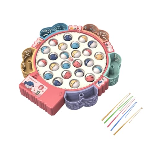 Drehbares Angelspielzeug für Kinder, pädagogisches magnetisches Angeln, Hand-Augen-Koordinationstraining für Kinder, Indoor-Party von XAGMODSHN