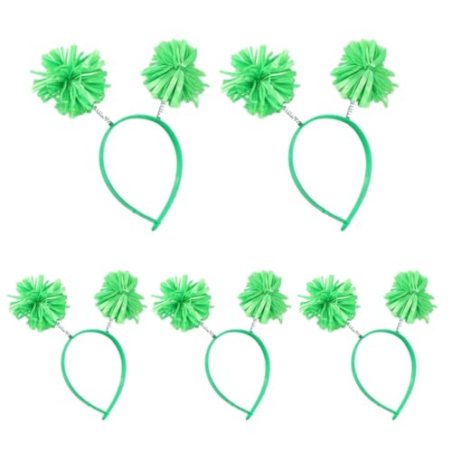 Festliches Haarband, bunte Pompons, Kostümzubehör, Juli-Kostümpartys, lustiges und buntes Haarband für Geburtstag, 5 Stück Festliches Haarband, bunte Pompons, Kostümzubehör, Juli-Kostümpartys, lustiges und buntes Haarband für Geburtstag, 5 Stück von XAGMODSHN