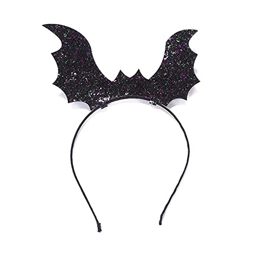Fledermaus-/Horn-förmiges Stirnband für Halloween, Mädchen, Kostüm, Kopfbedeckung, Waschstirnband, Damen-Haar-Accessoire von XAGMODSHN