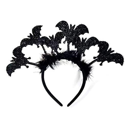 Fledermaus-Stirnband für Damen, Halloween, Tiaras, Krone, Stirnband, Haarreifen, Foto-Haarbänder, Haarschmuck von XAGMODSHN