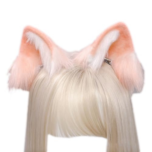 Furry Ear Anime Cosplays Haarschmuck Tierohren Füchse Stirnband Haarspange Plüsch Kopfschmuck für von XAGMODSHN