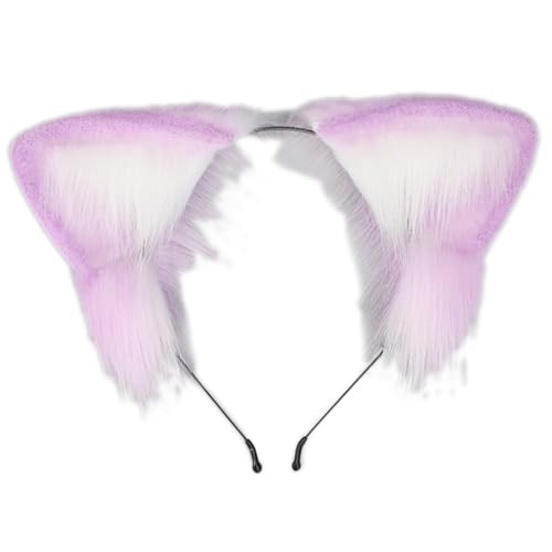 Furry Ear Anime Cosplays Haarschmuck Tierohren Füchse Stirnband Haarspange Plüsch Kopfschmuck für von XAGMODSHN