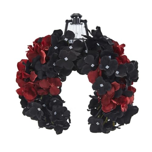 Gothics Blume Stirnband Lampe Dekor Tiaras Kopfschmuck Fotografie Requisiten Cosplays Kostüme Halloween Haarreifen von XAGMODSHN