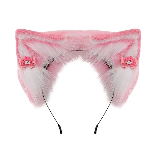 Haarreif mit Fuchs-Ohren, mit Schleife, Blume, für Damen, Teenager, für Live-Übertragung, Karneval, Haarband Haarreif mit Fuchs-Ohren, mit Schleife, Blume, für Damen, Teenager, für Live-Übertragung, Karneval, Haarband von XAGMODSHN