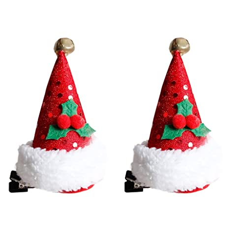 Haarspange Kopfschmuck Weihnachten Haarspange Frauen Weihnachten Party Tiaras Plüsch Fascinator Hut von XAGMODSHN