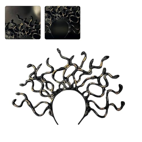 Halloween-Stirnband, tragbares Schlangen-Haarband, Cosplay-Kostüm, Neuheit, MedusaSnake-Haarband für Erwachsene, Maskerade-Kopfbedeckung Halloween-Stirnband, tragbares Schlangen-Haarband, Cosplay-Kostüm, Neuheit, MedusaSnake-Haarband für Erwachsene, Maskerade-Kopfbedeckung von XAGMODSHN