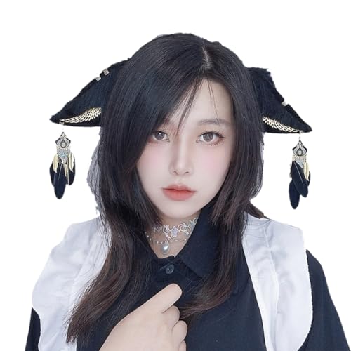 Halloween-Stirnband mit Fuchs-Ohren für Damen und Mädchen, tägliches Tragen, Halloween-Party, Kostüm, Cosplay, Haarschmuck Halloween-Stirnband mit Fuchs-Ohren für Damen und Mädchen, tägliches Tragen, Halloween-Party, Kostüm, Cosplay, Haarschmuck von XAGMODSHN