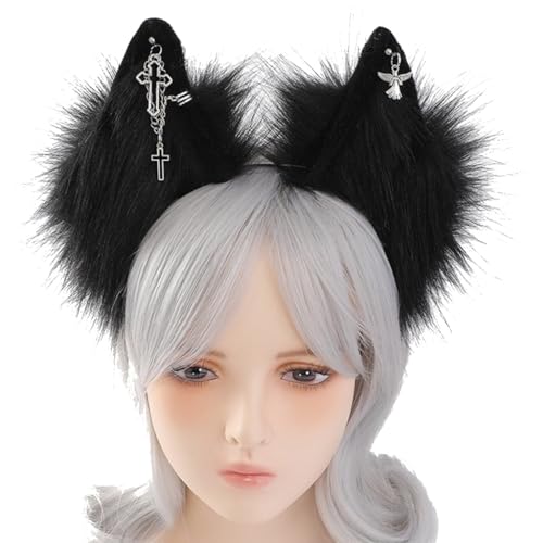 Handgefertigte Wolfsohren-Haarbänder, Kätzchen, Mädchen, Cosplay, Kopfbedeckung, Ohren, Pelzanzug, Maskeraden, Halloween, Cosplay, Party Handgefertigte Wolfsohren-Haarbänder, Kätzchen, Mädchen, Cosplay, Kopfbedeckung, Ohren, Pelzanzug, Maskeraden, Halloween, Cosplay, Party von XAGMODSHN