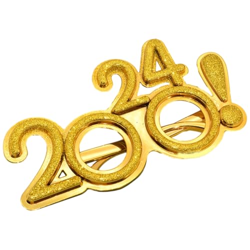 Happy New Year 3D Party Brille 2024 Brillenrahmen Party Requisiten Dekoration Neujahr Party Photo Booth Requisiten von XAGMODSHN