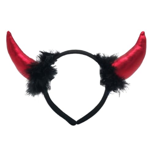Horn Stirnband Teufelshörner Stirnband Halloween Hörner Stirnband Cosplay Verkleidung Foto Requisiten Haarschmuck von XAGMODSHN
