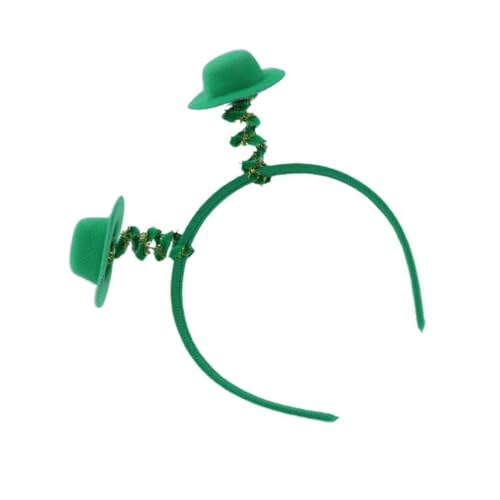 Irisches Kleeblatt-Haarband für Erwachsene, mit glänzenden Pailletten, Puder, Patricks Day, Stirnband, Karnevals-Haarreif von XAGMODSHN