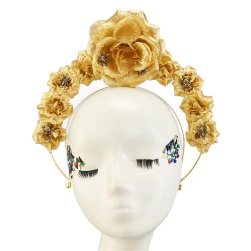 Kopfbedeckung HaloCrown Stirnband Kopfschmuck HaloCrown Kopfschmuck Stirnband Blume Stirnband von XAGMODSHN