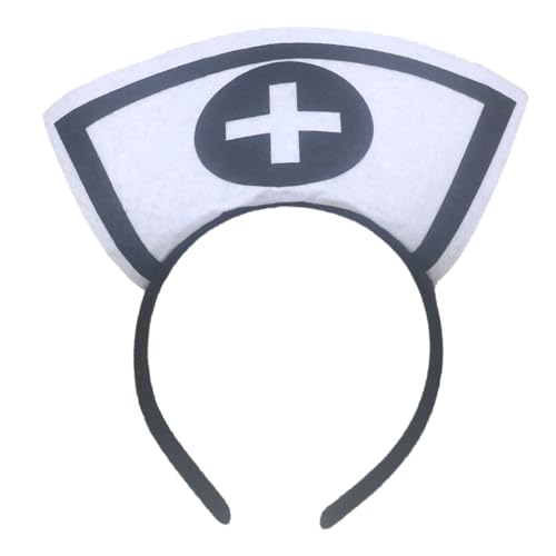Krankenschwesterhut, Halloween-Stirnband für Damen und Mädchen, tägliches Tragen, Halloween-Party, Kostüm, Cosplay, Haarschmuck Krankenschwesterhut, Halloween-Stirnband für Damen und Mädchen, tägliches Tragen, Halloween-Party, Kostüm, Cosplay, Haarschmuck von XAGMODSHN