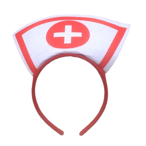 Krankenschwesterhut, Halloween-Stirnband für Damen und Mädchen, tägliches Tragen, Halloween-Party, Kostüm, Cosplay, Haarschmuck Krankenschwesterhut, Halloween-Stirnband für Damen und Mädchen, tägliches Tragen, Halloween-Party, Kostüm, Cosplay, Haarschmuck von XAGMODSHN