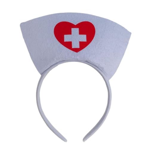 Krankenschwesterhut, Halloween-Stirnband für Damen und Mädchen, tägliches Tragen, Halloween-Party, Kostüm, Cosplay, Haarschmuck Krankenschwesterhut, Halloween-Stirnband für Damen und Mädchen, tägliches Tragen, Halloween-Party, Kostüm, Cosplay, Haarschmuck von XAGMODSHN