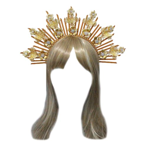 Lolitaa Halocrown Kopfbedeckung SunGoddess Kopfschmuck Kronen Stirnband Tiaras Haloheadband von XAGMODSHN
