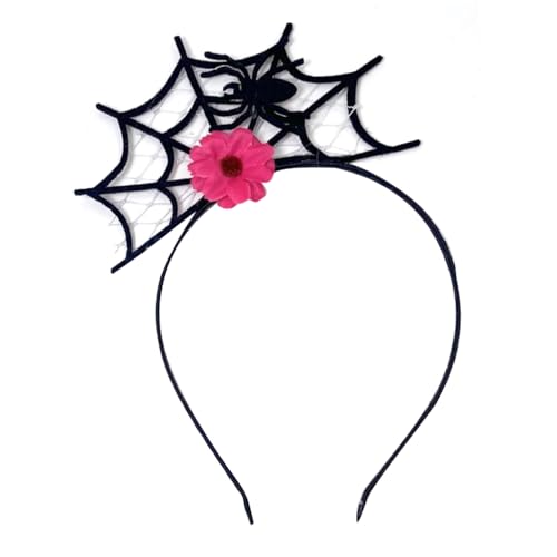 Lustiges Araneid Stirnband Geburtstag Party Cosplay mit Blume Spinnennetz Kopfbedeckung Haarschmuck Halloween Kostüm Haarband von XAGMODSHN