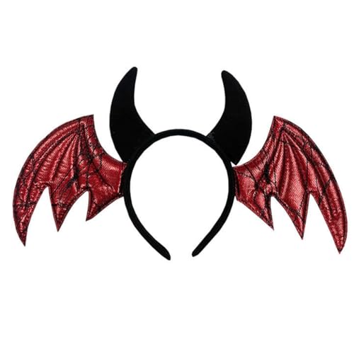 Lustiges Teufels-Stirnband-Kleid-Set, Halloween-Party, Cosplay, Kostüm, Kopfbedeckung, Halloween-Kostüm, Haarband von XAGMODSHN