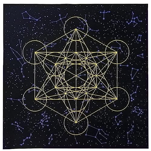 Metatrone's Crystal Tarot-Tuch Tischdecke Tarot Wahrsagung Tischdecke Tapisserie von XAGMODSHN